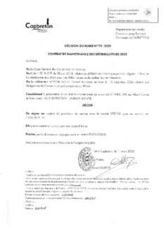 N°79-2025 DECISION Contrat de maintenance défibrillateurs 2025