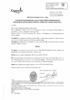 N°103-2025 DECISION CONVENTION MEDIATHEQUE RENDEZ VOUS