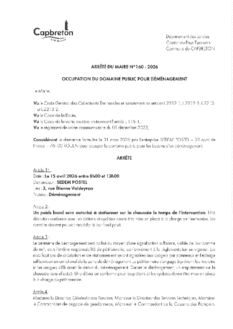 N°160-2026 ARRETE SEDEM POSTEL 3 rue Etienne Valdeyron - le 15 avril 2026