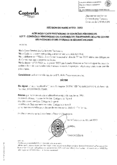 N°213-2023 DECISION Acte modificatif - AVENANT 1 LOT 7 contrôles périodiques lot 7