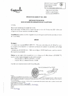 N°102-2025 DECISION SPECTACLE PYROMUSICAL 15 AOUT