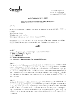N°29-2023 ARRETE ETE RESEAUX AV MARECHAL LECLERC