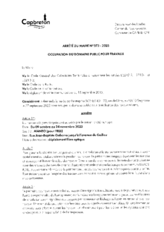 N°373-2023 ARRETE ODP SONE INO - RUE GABARRA A AVENUE DU GAILLOU