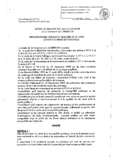 N°213-2016 Arrêté Préfectoral et Municipal sur nuisance sonores