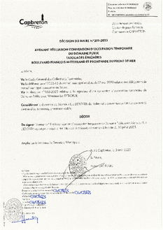 N°209-2032 DECISION AV RESILIATION CONVENTION ODP TATOUAGES EPHEMERES