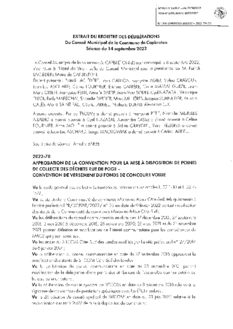 2022-78 APPROBATION CONVENTION MISE A DISPO POINTS DE COLLECTE DES DECHETS RUE DE POGE