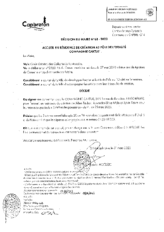 N°61-2023 DECISION Cie Caktus (Julien Tauber) - Résidence mars 2023