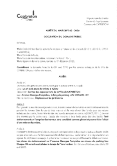 N°162-2026 ARRETE Ville de Capbreton  Av Georges Pompidou - le 27 avril 2026
