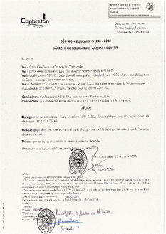 N°243-2023  DECISION Avenant Achat Broyeur