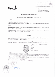N°284 DECISION BOURSE AIDE AU PERMIS DE CONDUIRE
