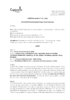 N°163-2026 ARRETE LE COL - 11 avenue du Maréchal Leclerc - entre le 13 avril et le 30 juin 2026