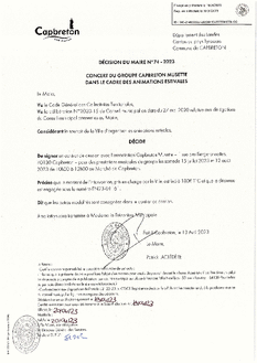 N°74-2023 DECISION CAPBRETON MUSETTE