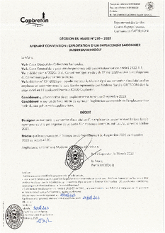 N°210-2023 DECISION Avenant prolongation emplacement saisonnier - Loca locale septembre Minigolf