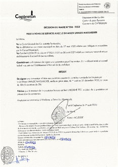 N°204-2023 DECISION Prestation de service médecin crèche