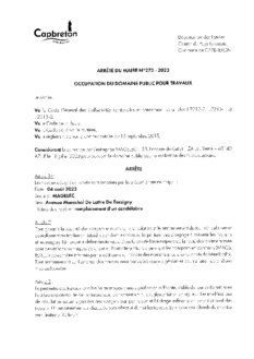 N°275-2023 ARRETE MAGELEC- Av Maréchal De Lattre De Tassigny- le 04 août 2023