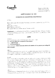 N°163-2023 ARRETE ODP  SAS Olivier 15 avenue de Biarritz pour 1 jour